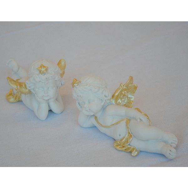 エンジェル 天使 頬杖天使 片肘天使 可愛い 寝そべる天使 2体セット 星