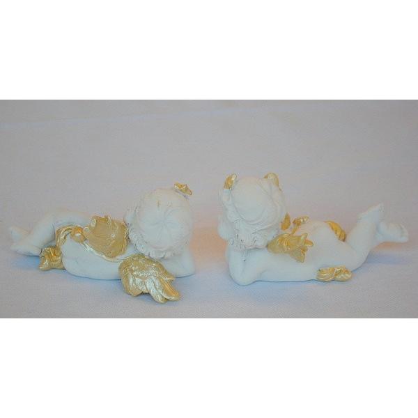 エンジェル 天使 頬杖天使 片肘天使 可愛い 寝そべる天使 2体セット 星