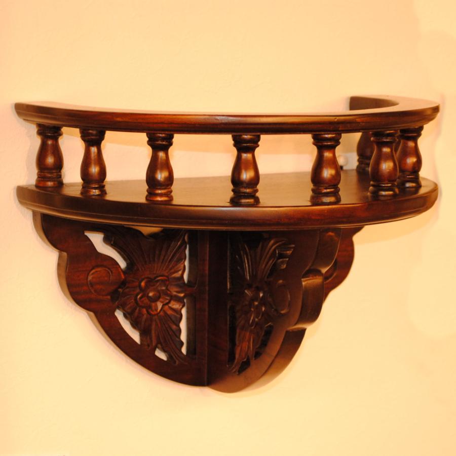 ウォールシェルフ 壁掛け棚 おしゃれ 英国アンティーク調 木製