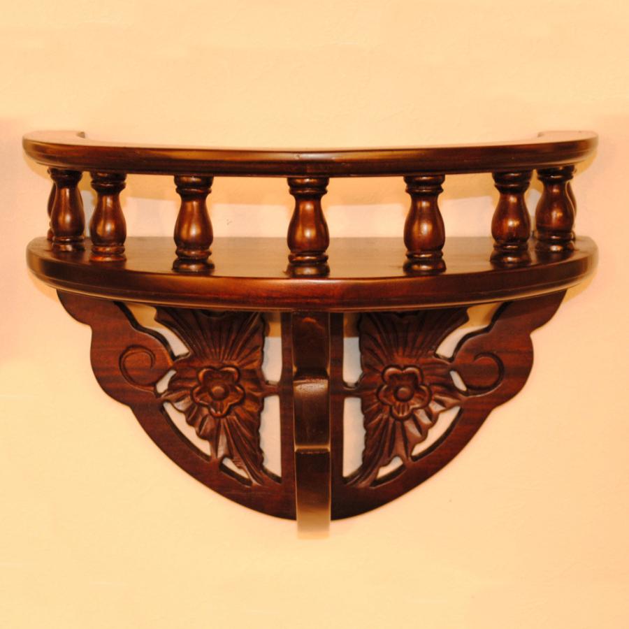 ウォールシェルフ 壁掛け棚 おしゃれ 英国アンティーク調 木製