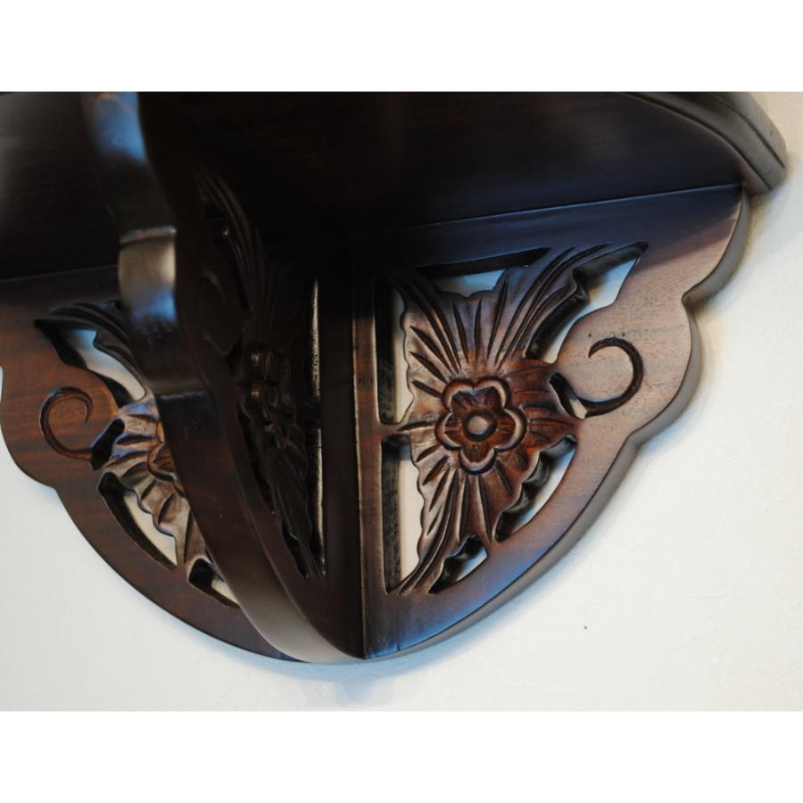 ウォールシェルフ 壁掛け棚 おしゃれ 英国アンティーク調 木製