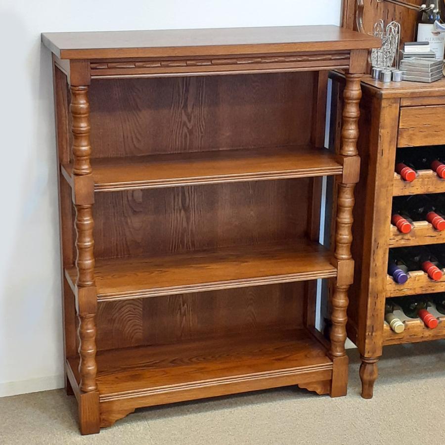 シェルフ 3段シェルフ オープンシェルフ 本棚 英国アンティーク風