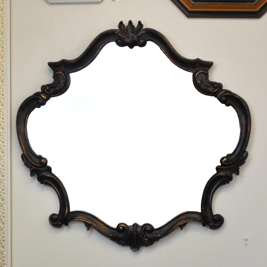 壁掛けミラー カービングウォールミラー アンティーク調 鏡 大きい鏡