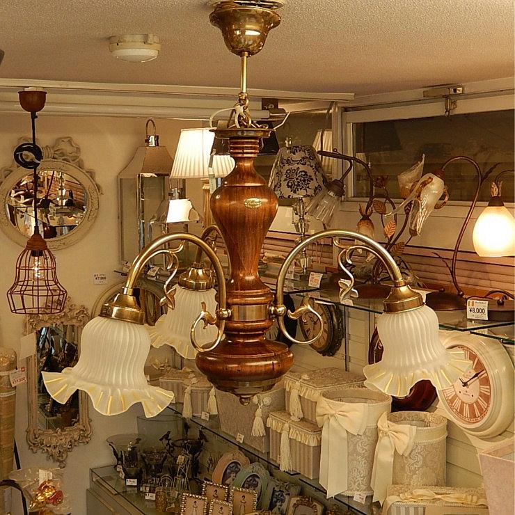 シャンデリアランプ 照明 LED可 おしゃれ イタリア製シャンデリア 古木