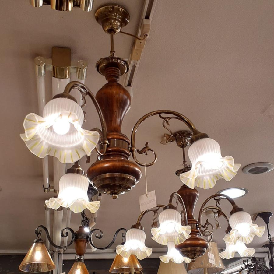 シャンデリアランプ 照明 LED可 おしゃれ イタリア製シャンデリア 古木