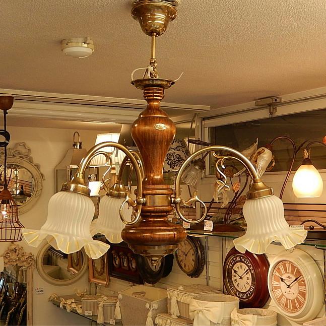 シャンデリアランプ 照明 LED可 おしゃれ イタリア製シャンデリア 古木