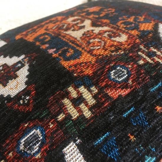 ミックスキリムクッションカバー ブラック : 輸入雑貨屋 BON ETO