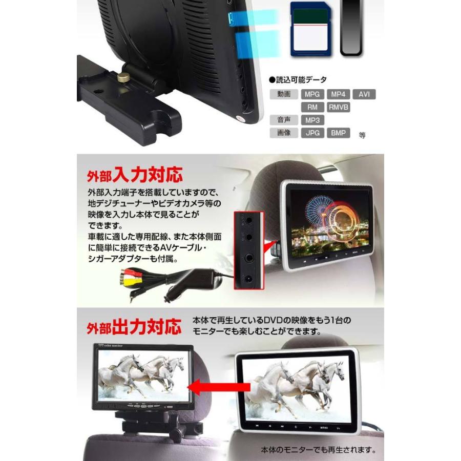 10.1inch リアモニター DVDプレーヤー付 HRKIT1014 ヘッドレスト