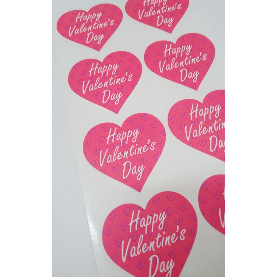 Happy Valentine's Day」ハート型 バレンタインシール（300枚入） 【k