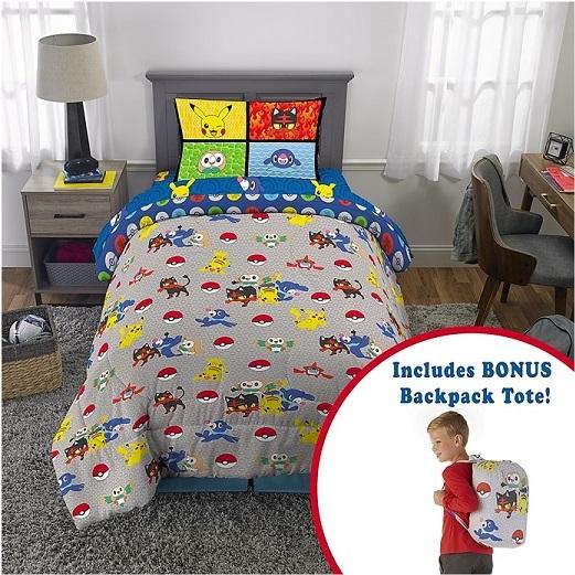 Pokemon/ポケモン】 シングル 布団セット 収納バッグ付 掛け布団