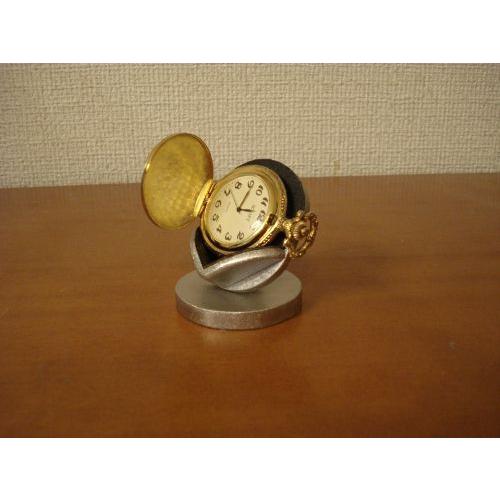 懐中時計スタンド ブラック横開き懐中時計ディスプレイスタンド : AK