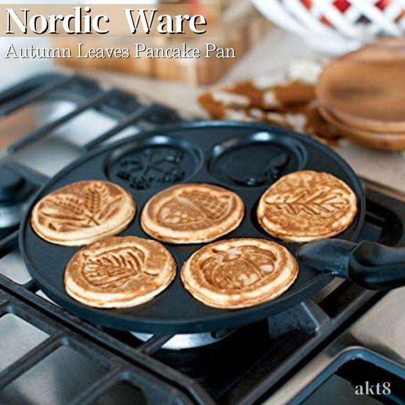 ノルディックウエア パンケーキパン 丸型7個 フライパン 葉っぱ柄