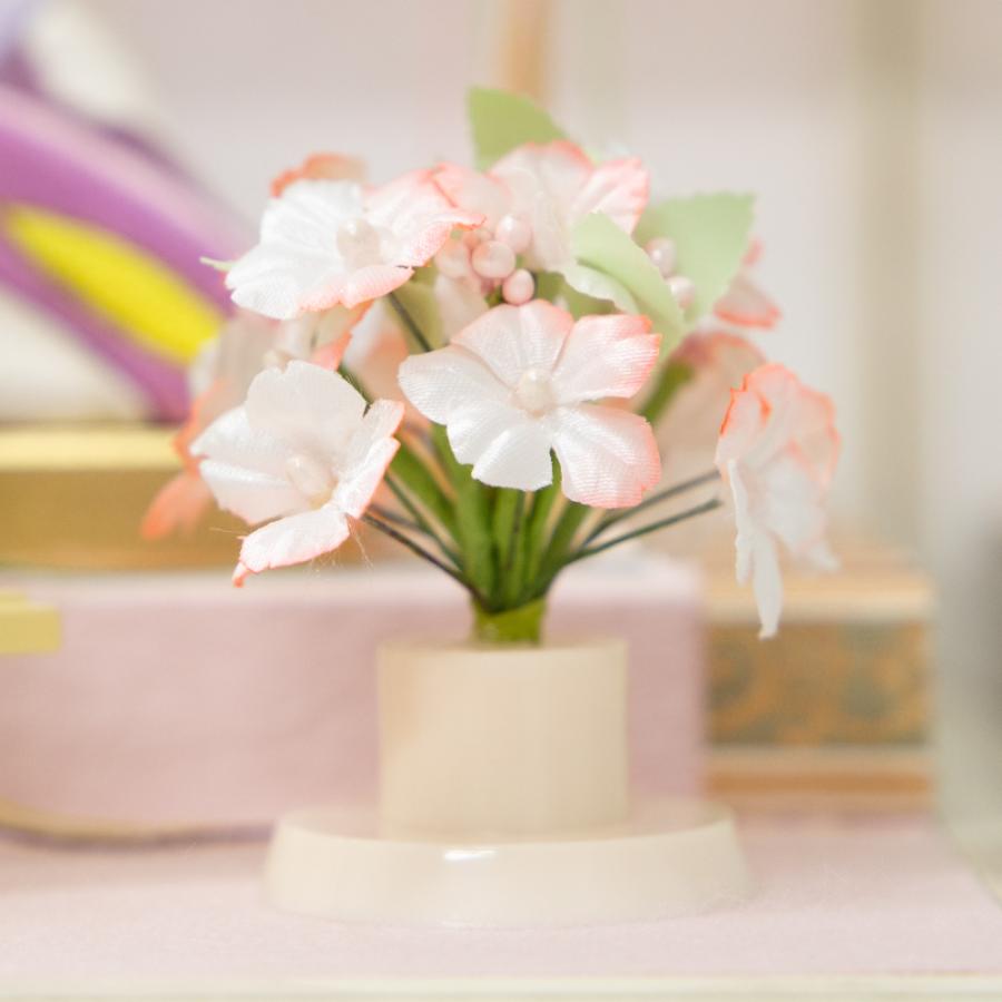 鞠と桜 木目込親王飾り ケース飾り コンパクト 簡単 手軽 おしゃれ