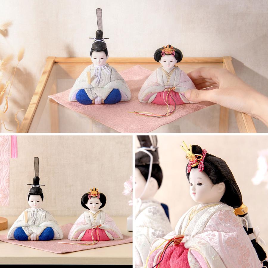 最終SALE 3/9正午まで 新作 雛人形 コンパクト モダン 白 おしゃれ