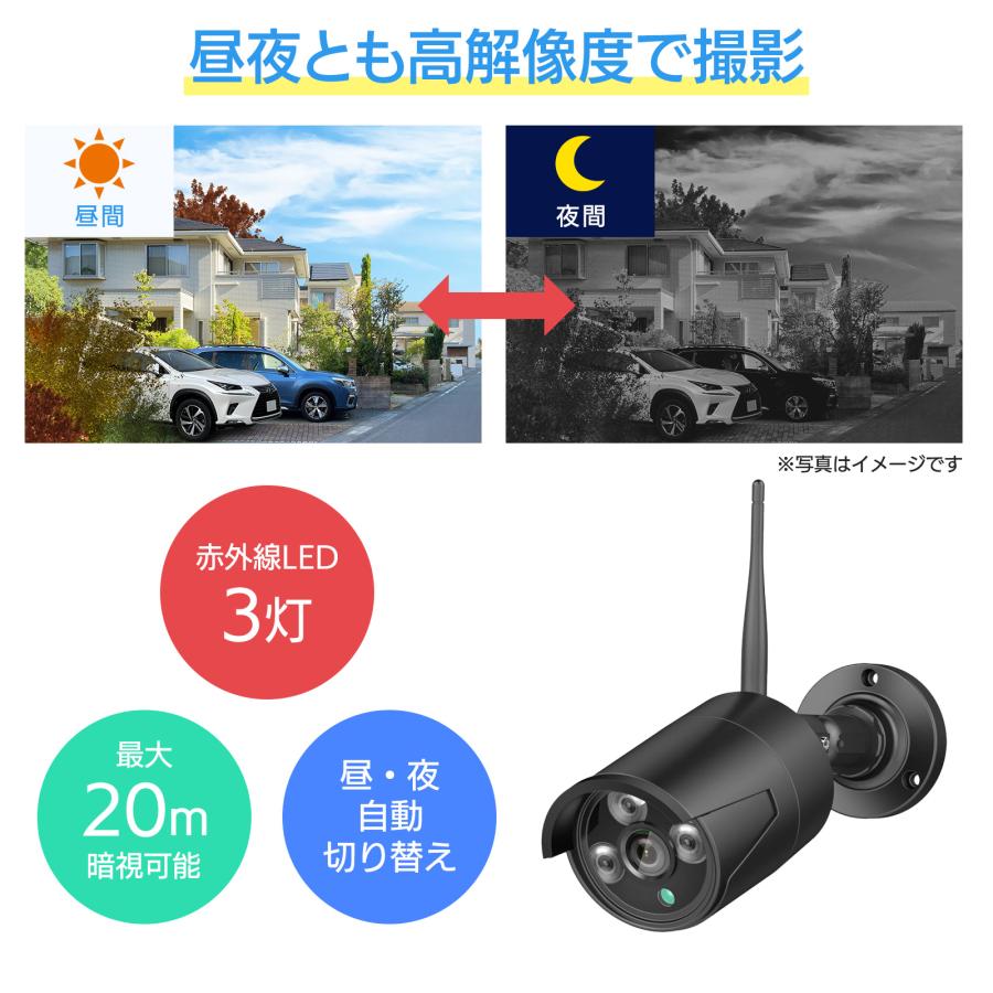 アキバガジェット 防犯カメラ 屋外 家庭用 セット ワイヤレス wifi