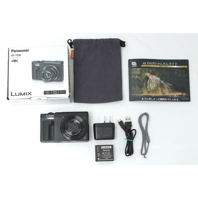 LUMIX 【全額返金保証】極美品｜パナソニック DC-TZ90-K ブラック
