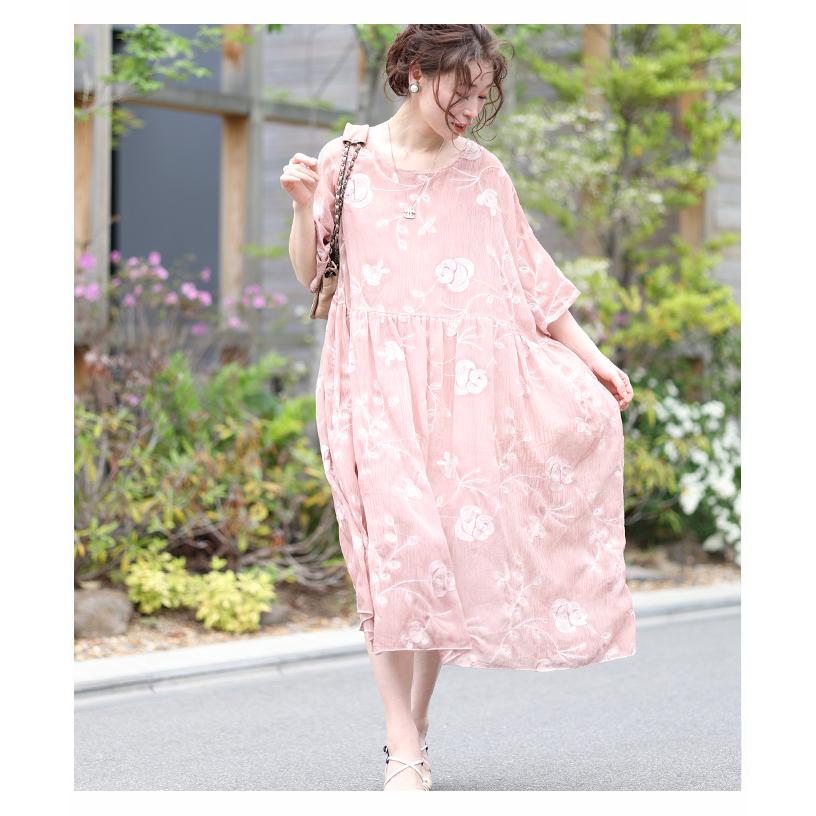 Sawa a la mode（サワアラモード） ワンピース 赤系 5・7分袖