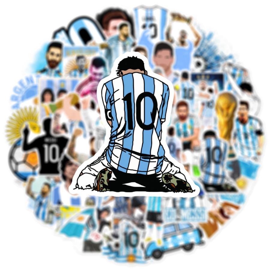 アルゼンチン10番 メッシ マラドーナ サッカー ワールドカップ シール
