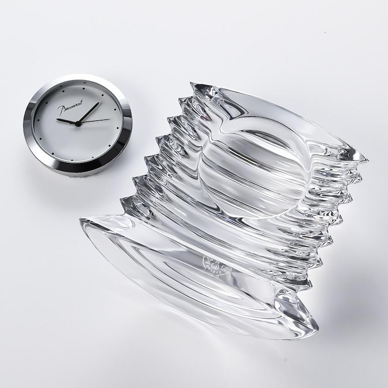 バカラ（Baccarat） クリスタル置時計 ラランド クロック クリア 7.5cm