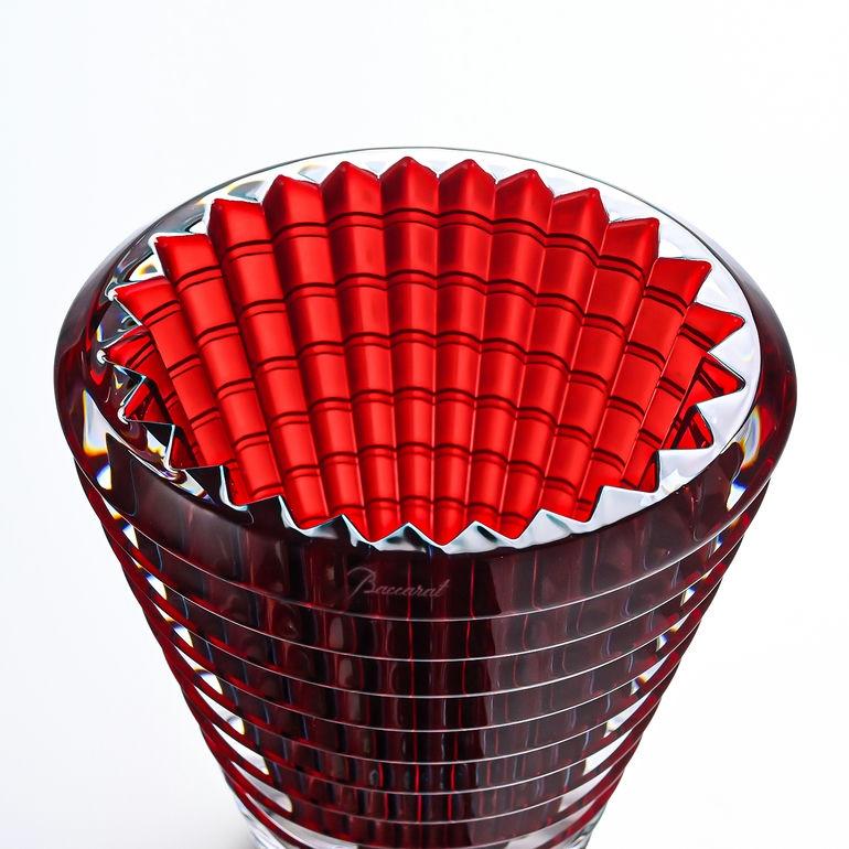 バカラ（Baccarat） ベース 花瓶 アイ EYE 14.5cm Sサイズ レッド