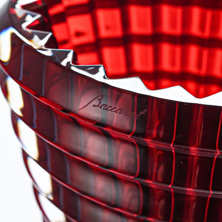 バカラ（Baccarat） ベース 花瓶 アイ EYE 14.5cm Sサイズ レッド