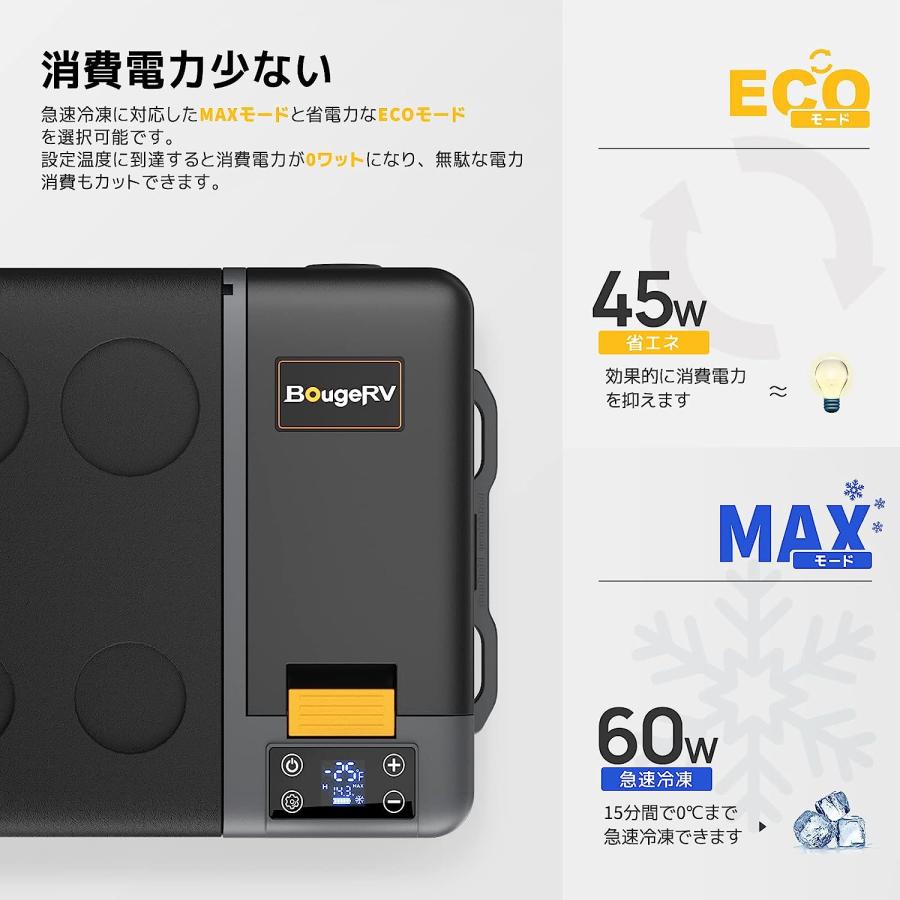 ポータブル冷蔵庫 20L 車載冷蔵庫 -22℃〜10℃ 急速冷凍 3WAY電源対応