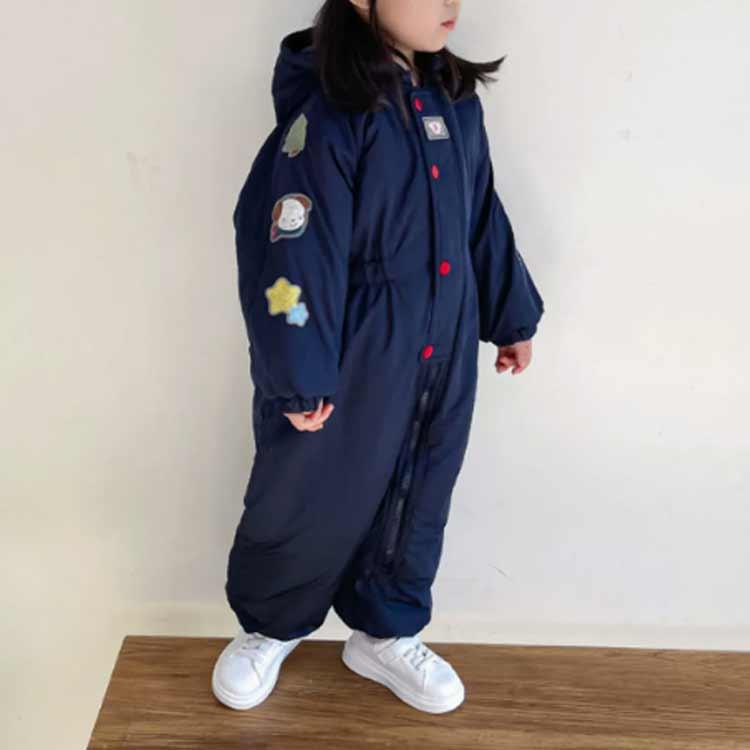 裏ボアフリース 雪遊び スキーウエア スノーウェア フード付き