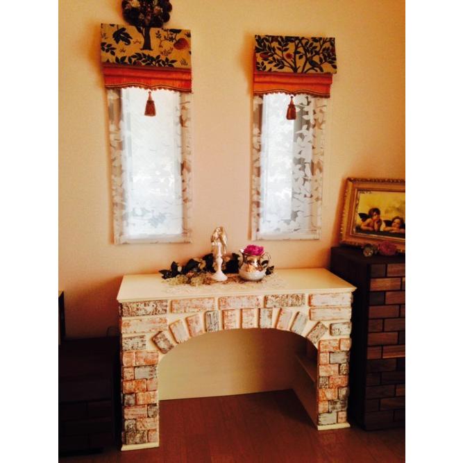 マントルピースアンティークレンガデスク(サイズ変更可能)☆ : アリス