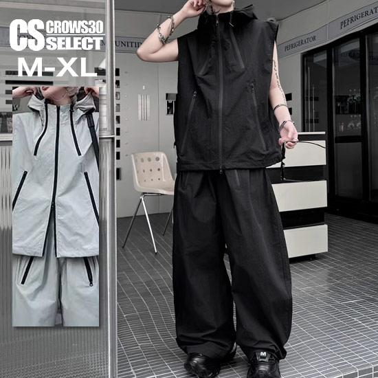 V系 セットアップ メンズ パーカー モード系 ワイドパンツ オラオラ系