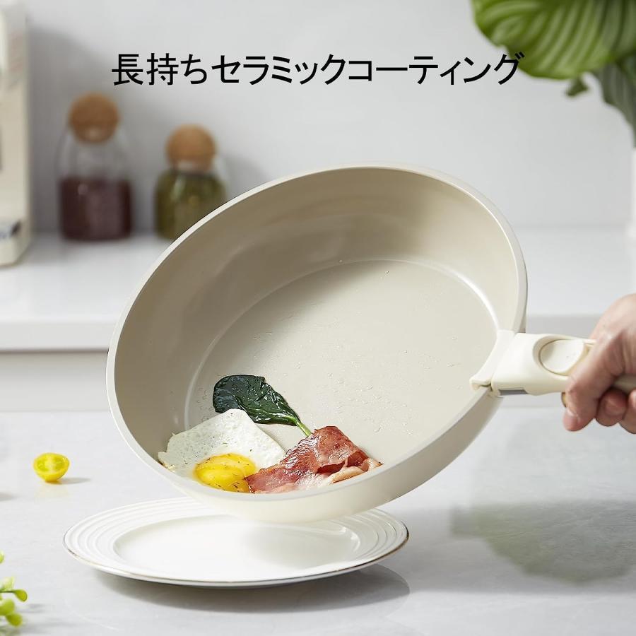 フライパンセット ガス火・IH対応 フライパン 鍋5点セット セラミック