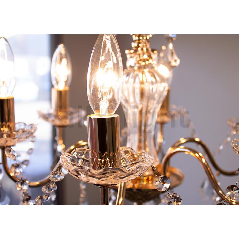 オーブ シャンデリア 本体：ゴールドタイプ シャンデリア電球40W