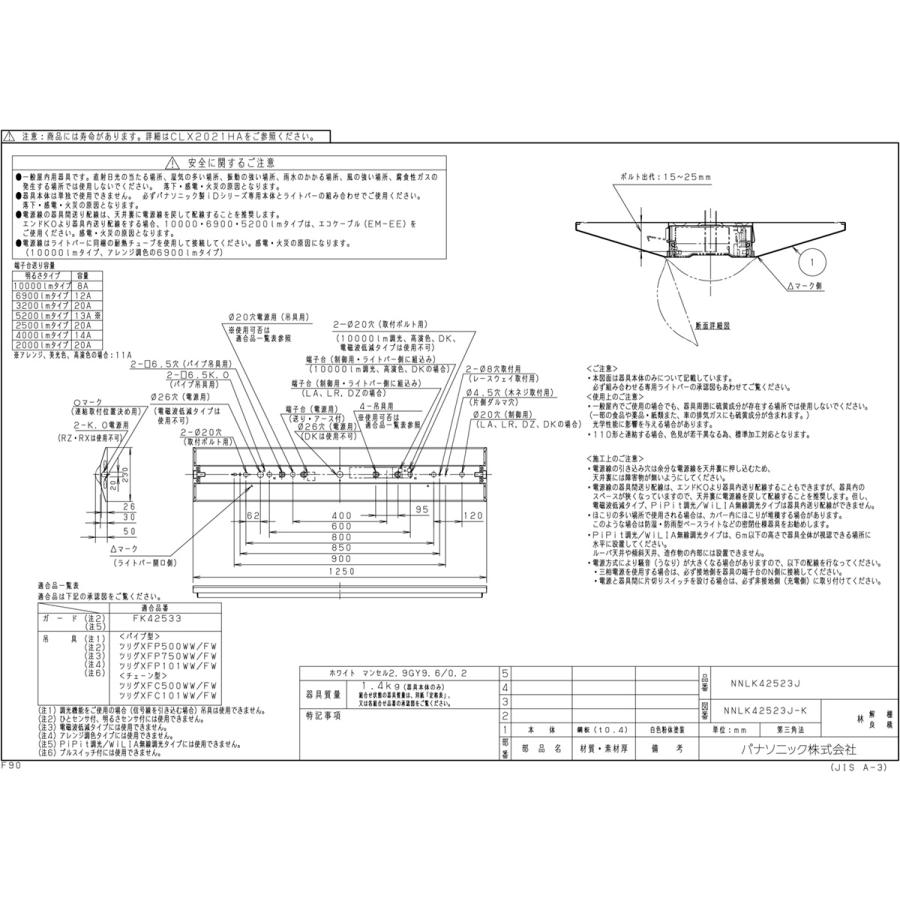 Panasonic（パナソニック） LEDベースライト 本体 40形 直付型 D