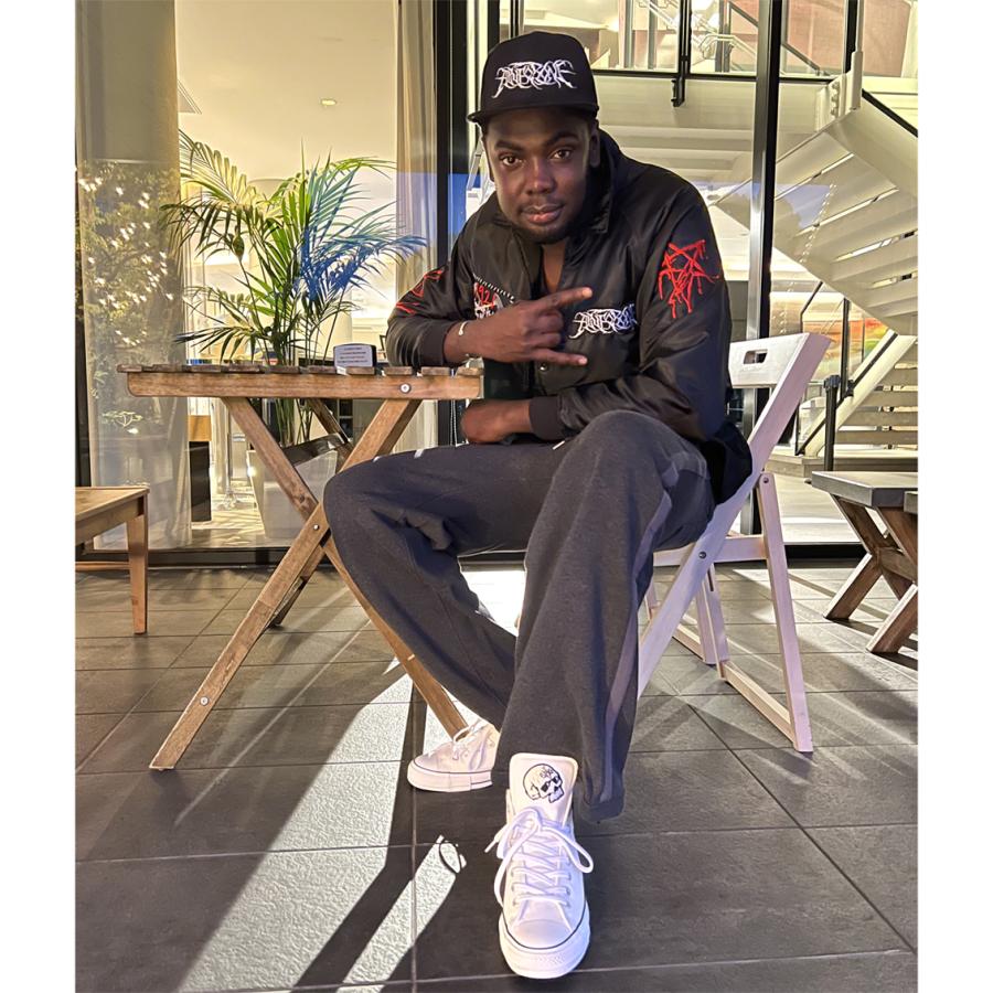 AFO】Beginning Of Hell サテン コーチ ジャケット（ボア裏地付