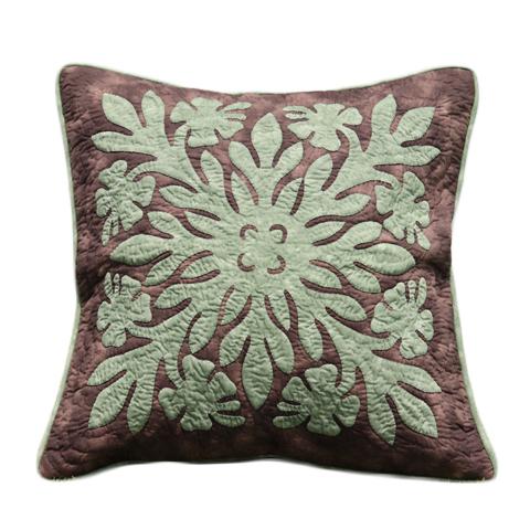 ハワイアンキルト サザンフォレストのむら染め本格キルト クッション