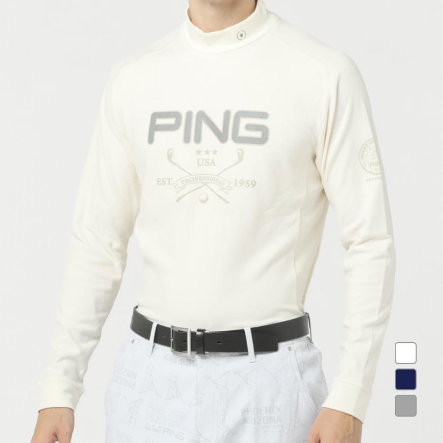 PING（ピン） ゴルフウェア 長袖 シャツ 秋 冬 23FWハイネックシャツ