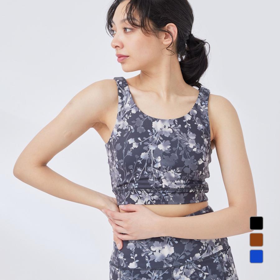 ナージー レディース スポーツブラ フラワープリントブラ NJF34000