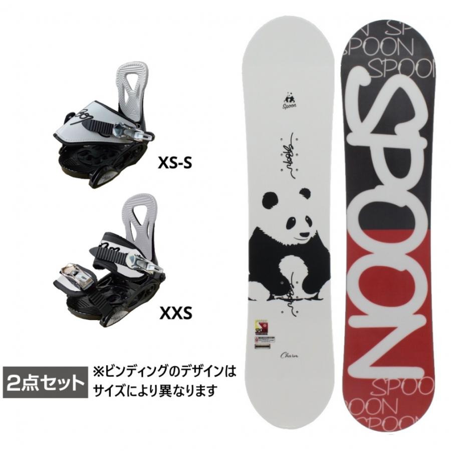 スプーン KIDS CHARM-WHT ＆ PH-05 BLACK/WHITE 板＋ビンディング