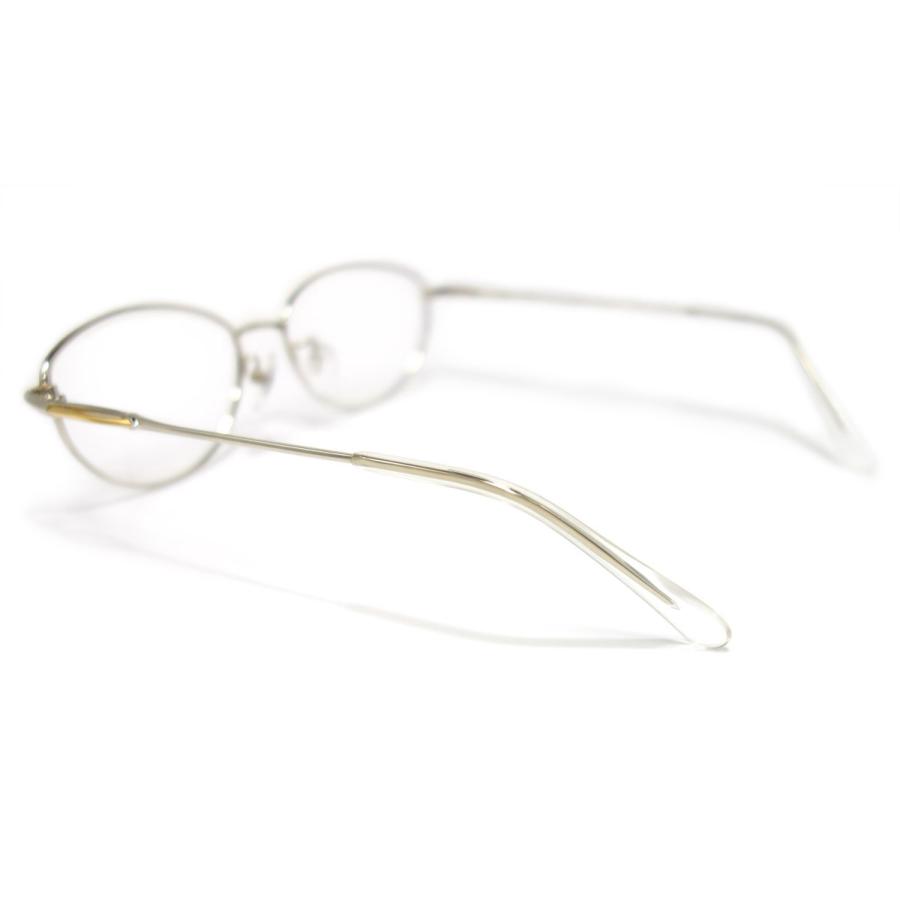 H-6265 K14WG/K18 【14金ホワイトゴールド眼鏡フレーム 飾り部分18金