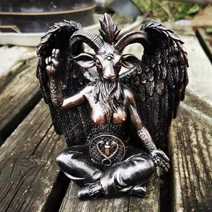 置物 ヤギ 座禅 バフォメット 悪魔 ダーク アンティーク デザイン