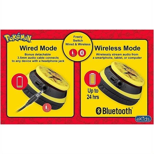 Pokemon ポケモン】 ポケモンキッズ ピカチュウ ワイヤレスヘッドホン