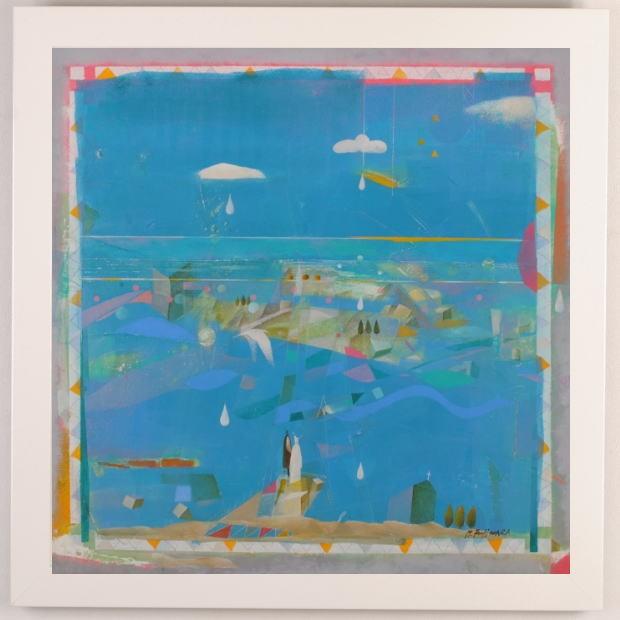 藤原護 絵画 油絵 油彩画 「otonomie」 オトノミ 額付き : アート