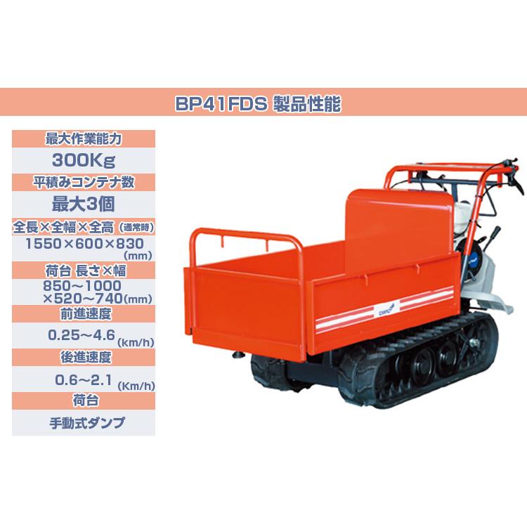 在庫あり) 筑水キャニコム クローラ運搬車 BP41FDS ピンクレディ (最大