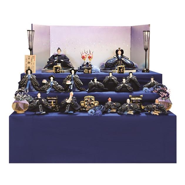 雛人形 三段飾り 藍 : 赤ちゃんデパート - 通販 - Yahoo!ショッピング