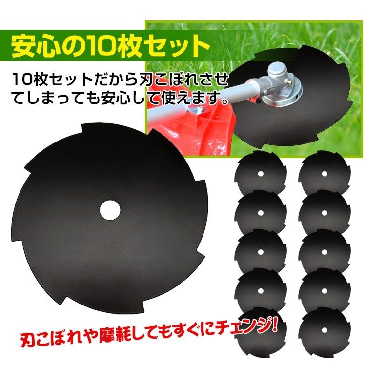 チップソー 10枚セット チップソ 替刃 交換 刃こぼれ 草刈機 草刈り機