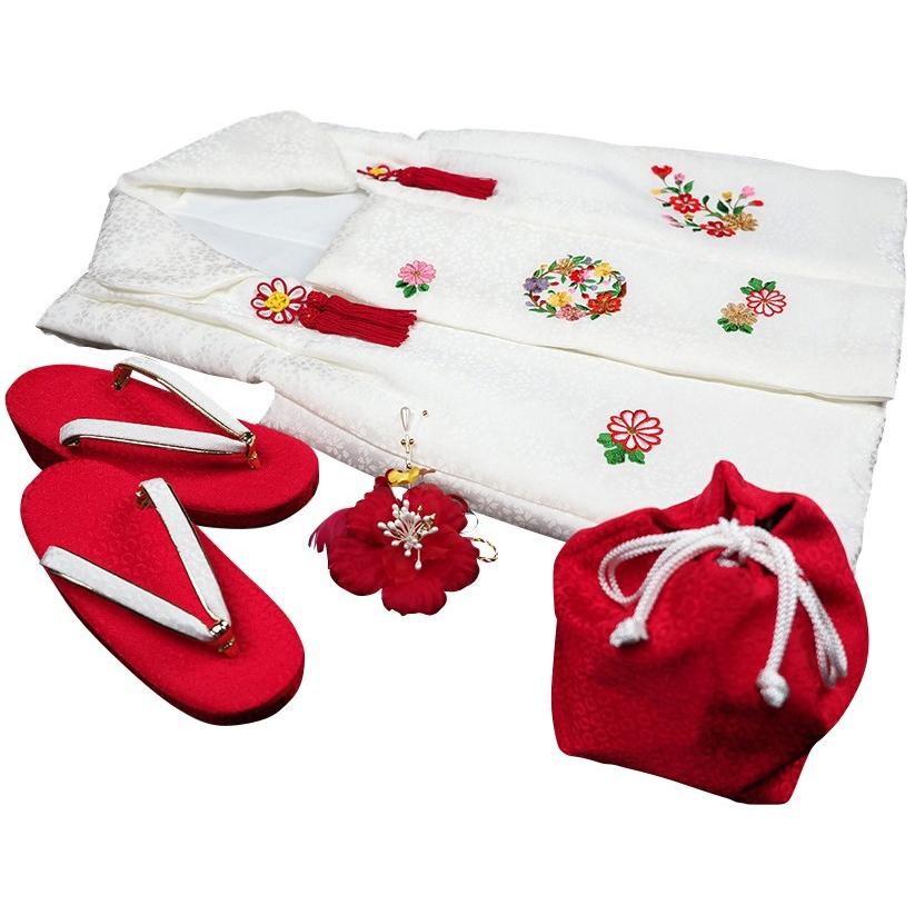 七五三 着物 女児 三歳 被布セット 正絹 新品 htt202 お宮参り 祝着 初