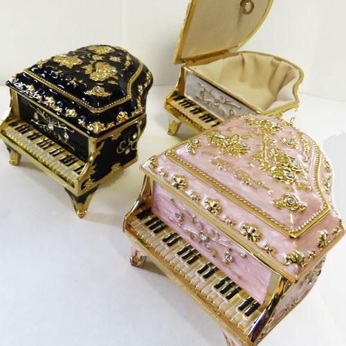 オルゴール付 ピアノ型宝石箱 ブラック 入荷しました : オルゴール専門