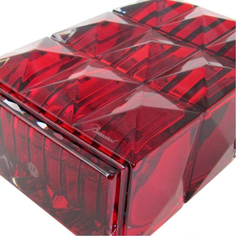 バカラ（Baccarat） ベース 花瓶 ルクソール LOUXOR レッド 20cm