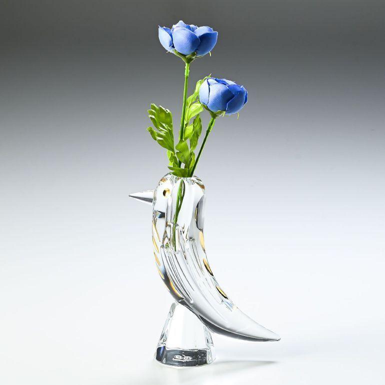 バカラ（Baccarat） ベース 花瓶 ファウナクリストポリス 鳥一輪挿し
