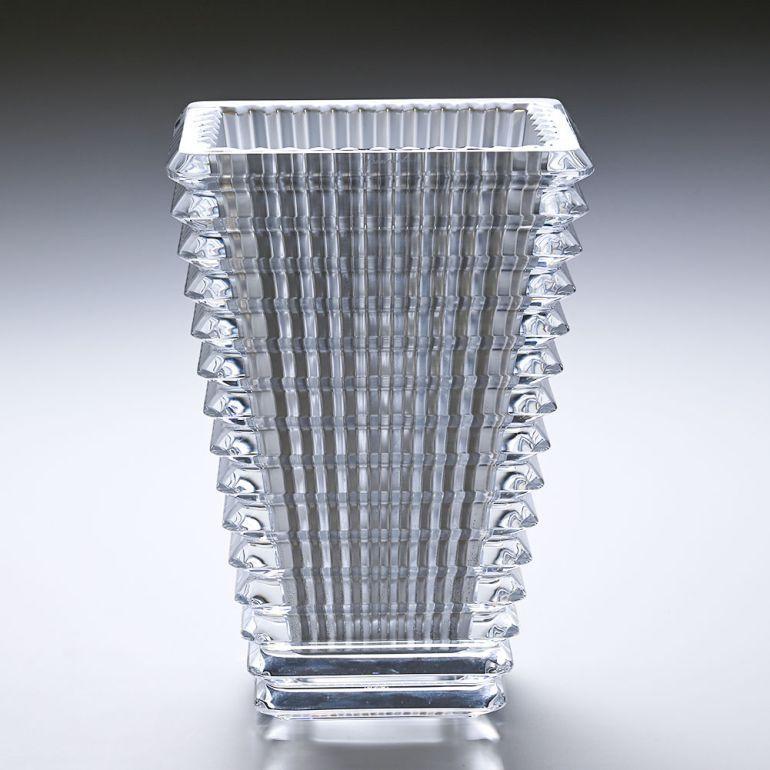 バカラ（Baccarat） ベース 花瓶 アイ EYE スクエア シルバー L 30cm