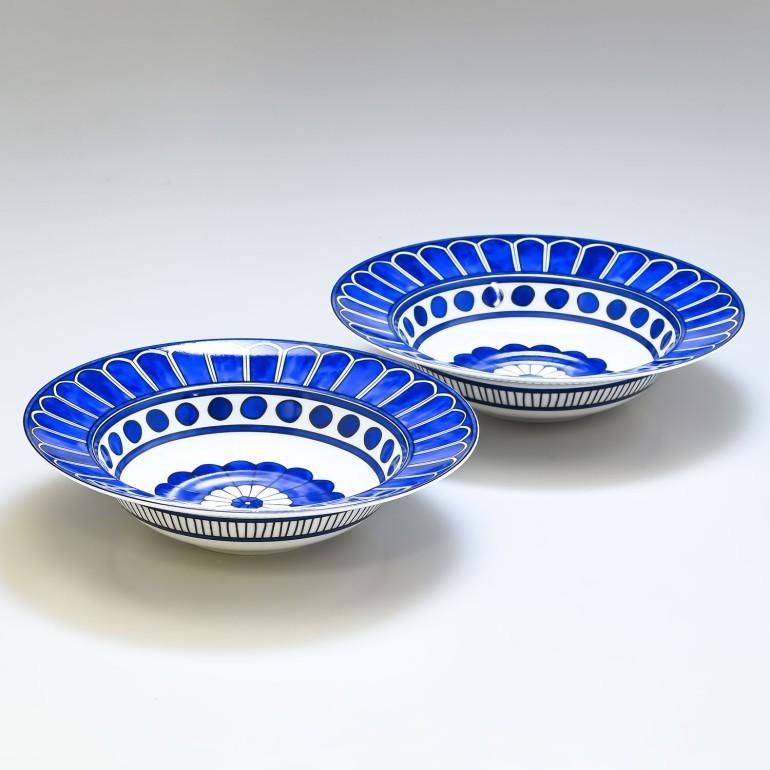 HERMES（エルメス） ブルーダイユール 030014P2 24cm パスタプレート